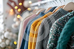 Fashion store selling sustainable clothes made from recycled fabrics for longterm use. Concept
