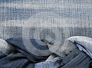 Fashion stylish textured fabric background under the lettering`s