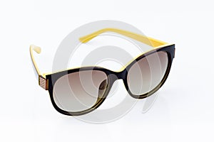 Fashion summer sunglasses on white background