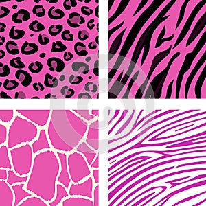 Fashion tiling pink animal print patterns