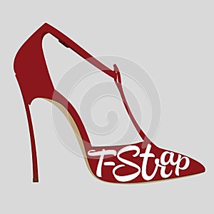 Fashion typography, shoe typography, shoes typography, t-strap typography, fashion calligraphy, fashion history, shoe history.