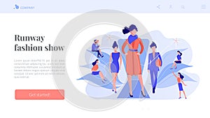 Fashion week concept landing page.