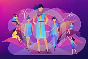 Fashion week concept vector illustration.