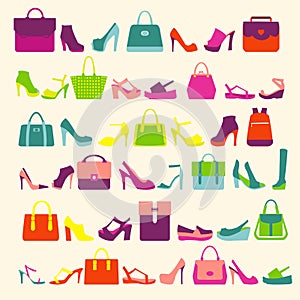 Fashion Women bags handbags and High Heels shoes