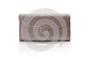 Fashion women handbag clutch isolated on white