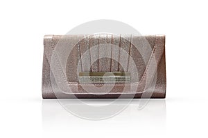 Fashion women handbag clutch isolated on white background