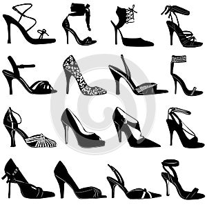 Fashion women shoes vector photo