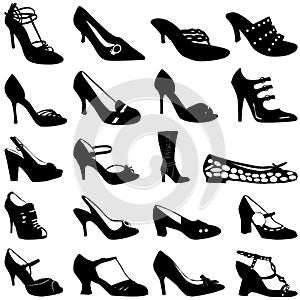 Fashion women shoes vector