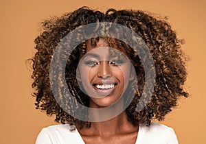 Fashionable african woman with afro hair