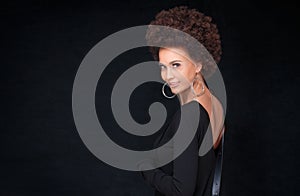 Fashionable afro woman posing.