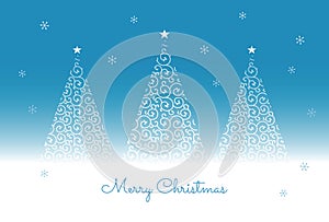 Fashionable arabesque Christmas tree Christmas card