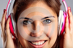 Fashionable audio gear, casual chic portrayed photo