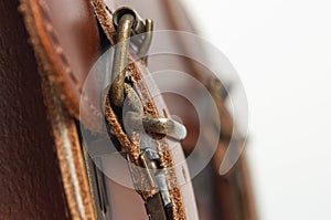 Modisch braun damen Tasche gemacht aus Original haut. mode. aus haut Tasche gürtel metall schnalle nobel 