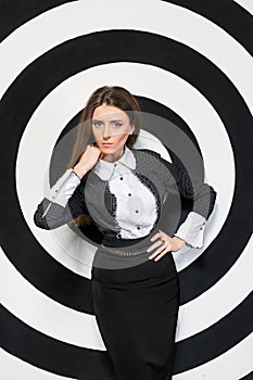 Fashionable business woman on a background of