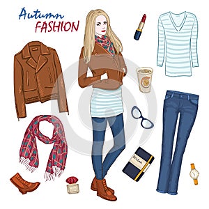 Fashionable Clothing Women Composition