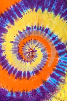 Fashionable Colorful Retro Abstract Psychedelic Tie Dye Swirl Design.