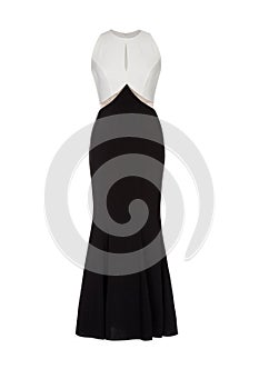 Fashionable evening dress isolated on a white