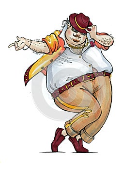 Fashionable fat dancer