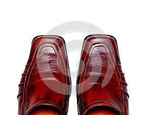 Fashionable female brogue shoes.