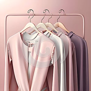 Alla moda una donna i vestiti contro polvere pallido rosa. concettuale digitale opere d'arte un politica commerciale per ottenere il massimo effetto economico moda marche 