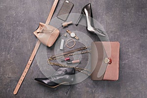 Fashionable flat lay