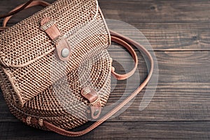 Fashionable handmade natural organic rattan bags