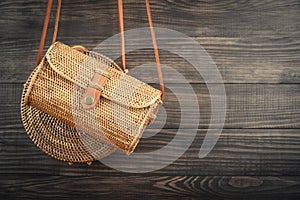 Fashionable handmade natural organic rattan bags