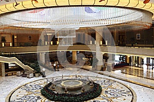Fashionable hotel lobby photo