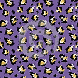 Fashionable Leopard Seamless Pattern. Stylized Spotted Leopard Skin Background for Fashion, Print, Wallpaper, Fabric