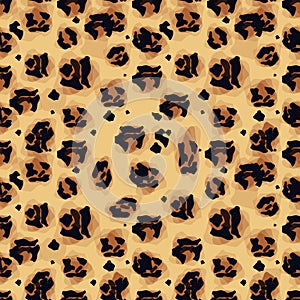 Fashionable Leopard Seamless Pattern. Stylized Spotted Leopard Skin Background for Fashion, Print, Wallpaper, Fabric