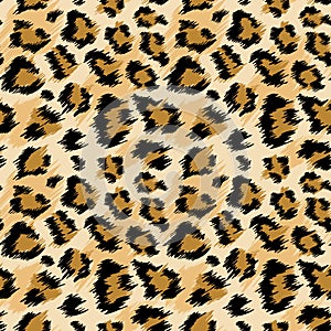 Fashionable Leopard Seamless Pattern. Stylized Spotted Leopard Skin Background for Fashion, Print, Wallpaper, Fabric