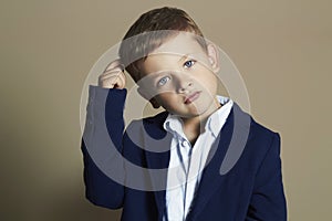 Fashionable little boy.stylish child in suit