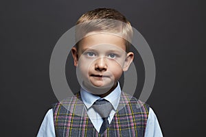 Fashionable little boy.stylish child in suit and tie. fashion children