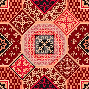 Fashionable pattern in the Arab style, seamless background, arabesque vector.