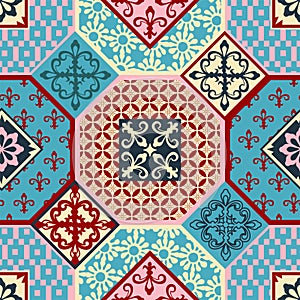 Fashionable pattern in the Arab style, seamless background, arabesque vector.