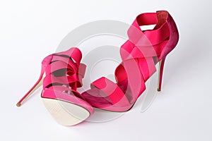 Fashionable pink shoes