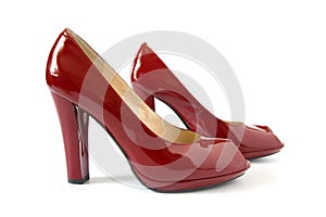 Fashionable red shoes