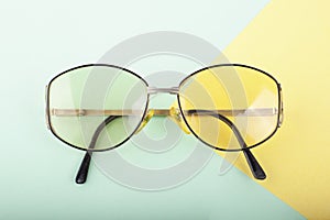 Fashionable retro reading glasses, branded trendy glasses