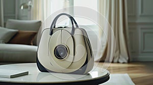 A fashionable smart bag equipped with GPS tracking and safety features as well as a builtin speaker for handsfree phone