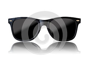 Fashionable Sunglasses Isolated on White Background