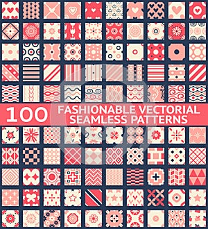 Fashionable vintage vector seamless patterns