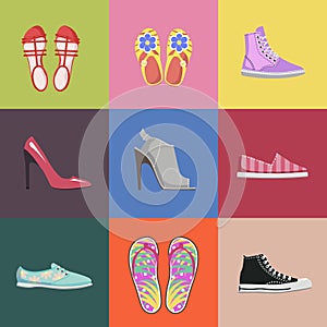 Fashionable Shoes Collection Advertising Poster