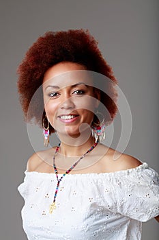 Fashionable young Black woman wearing beaded jewellery