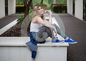 Fashionable Young Woman Outside