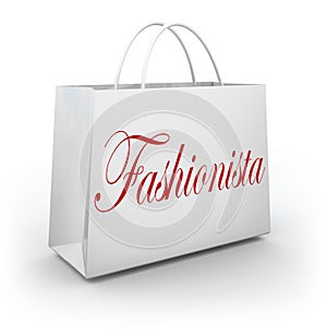 Fashionista Shopping Bag Buying Clothes Store Sale