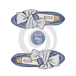 Fashionvector color womens shoes. photo