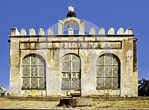 Fasil Fasil Ghebbi castle located in Gondar, Ethiopia.