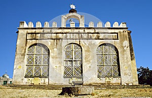 Fasil Fasil Ghebbi castle located in Gondar, Ethiopia.