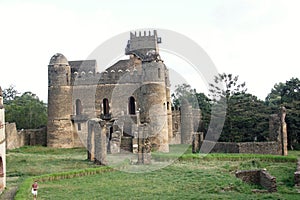 Fasil Ghebbi, fortress city in Gondar, Amhara photo