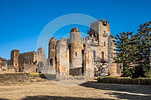 Fasil Ghebbi is the remains of a fortress-city within Gondar, Ethiopia